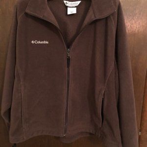 Plus size 1X fleece Columbia brown Jacket